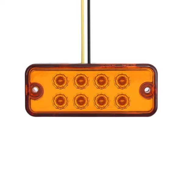 8 LED Оранжеви - Диодни Led Габарити / Светлини / Токоси - 99mm x 40mm - 12V