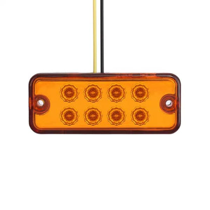 8 LED Оранжеви - Диодни Led Габарити / Светлини / Токоси - 99mm x 40mm - 12V