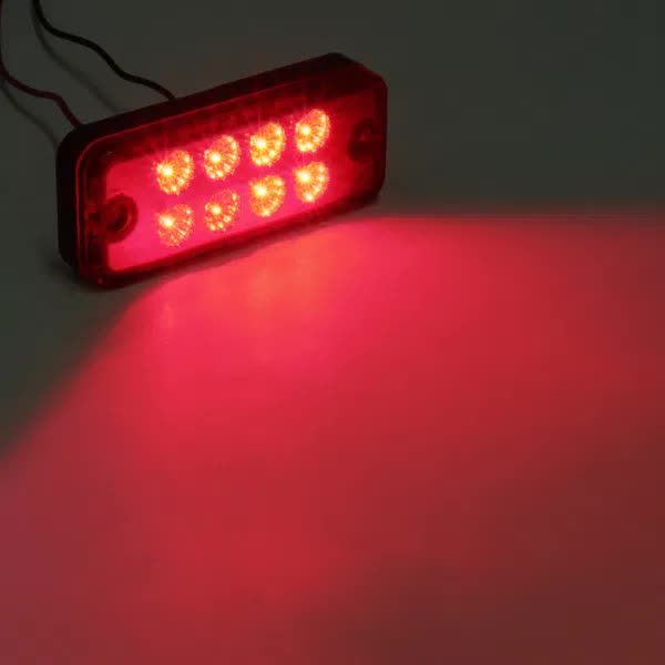 8 LED Червени - Диодни Led Габарити / Светлини / Токоси - 99mm x 40mm - 12V