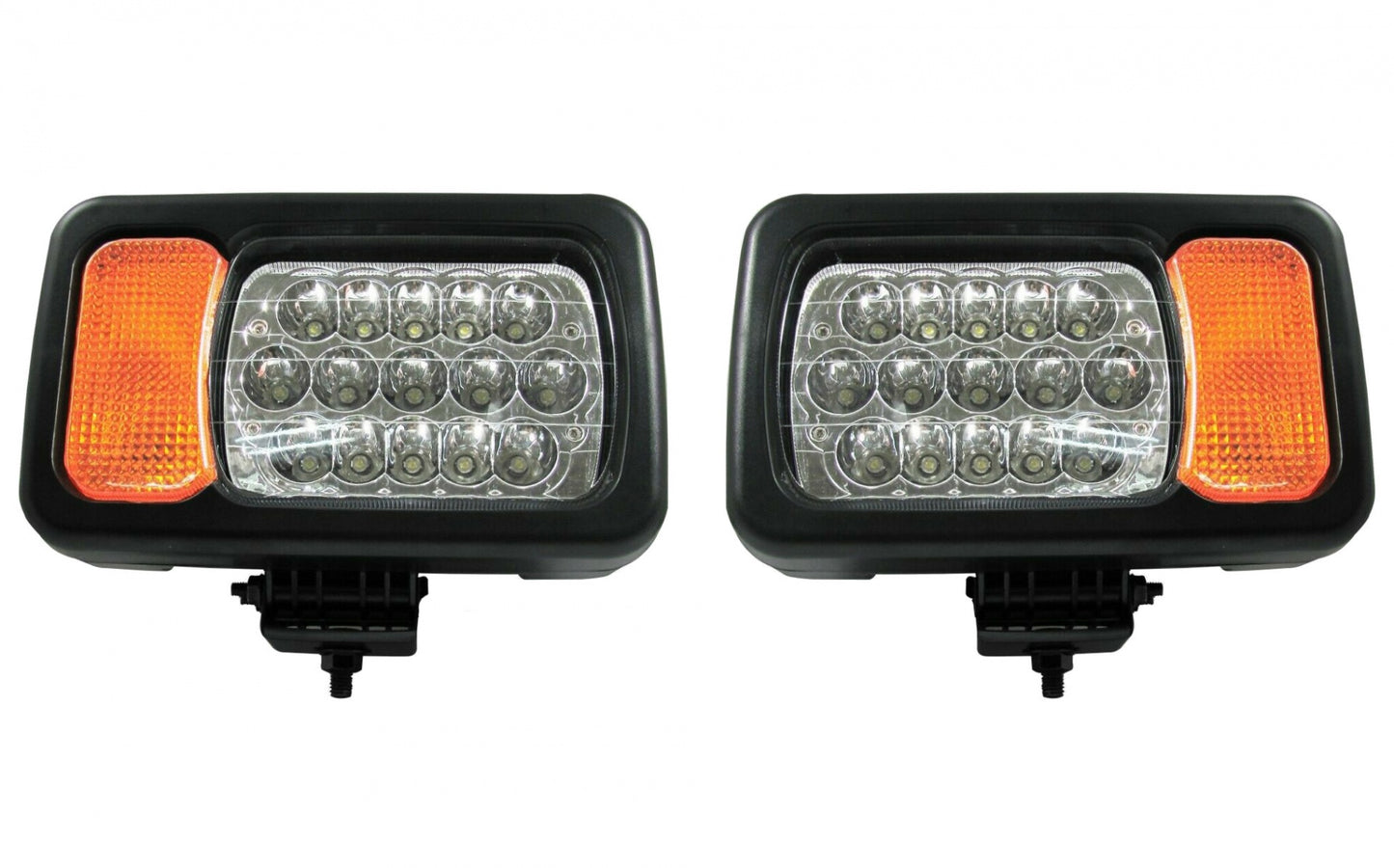 Комплект LED фарове - къси / дълги светлини, мигач, рефлектор - подходящ за трактор, комбайн, багер и др - 16 диода