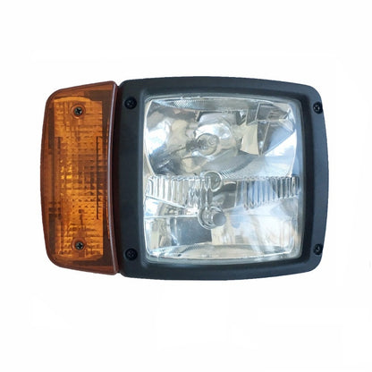 Комплект универсални външни фарове с мигачи - къси / дълги - подходящи за мотокар, трактор, багер, комбайн, снегорин и др. - 212mm x 150mm x 125mm