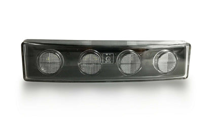 1бр БЯЛ преден габарит маркер за Скания Scania - 180mm x 40 mm + букса