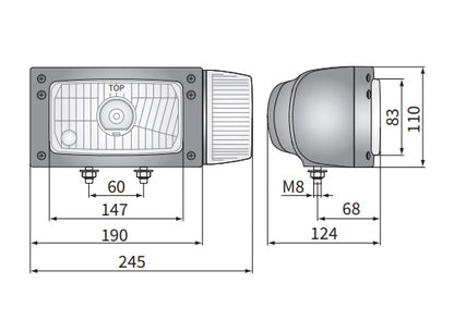 Халоген, Фар с Мигач, Ляв, 4 Функции , Къси и Дълги Светлини, 12-24V