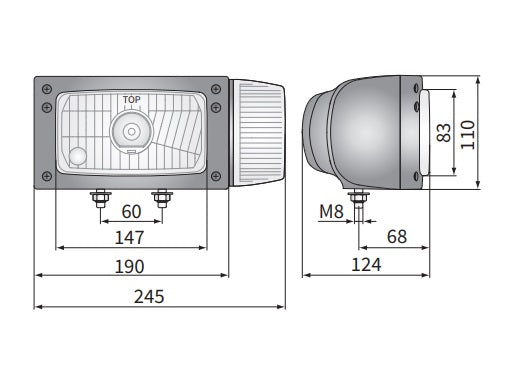 Комплект фарове с мигач, ляв и десен, 4 функции, къси и дълги светлини, 12-24V