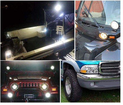 27W LED 12V 24V LED Диоден Халоген Фар Прожектор Задна Светлина Диодна Kръгла Лампа