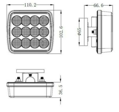 Безжични Wireless Стоп светлини с Mагнит 12v 24v LED Оранжеви Аварийни Светлини Блиц Светлина