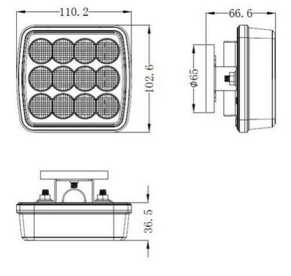 Безжични Wireless Стоп светлини с Mагнит 12v 24v LED Оранжеви Аварийни Светлини Блиц Светлина