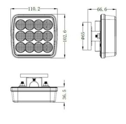 Безжични Wireless с Mагнит 12-24v LED Червени Светлини за Ремарке