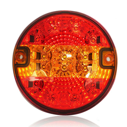 Комплект 2 Броя LED  Диоден Стоп Тип Хамбургер, Slim, Ø14cm, 12V-24V, За Камион, Ремарке, Бус , Каравана, Кемпер