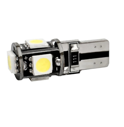 Led Крушки За Габарит, Т10 W5W LED 5 SMD, Canbus, 12V, Бяла Светлина