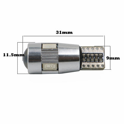Led Крушки За Габарит, Т10 W5W LED 6 SMD, Canbus, 12V, Синя Светлина