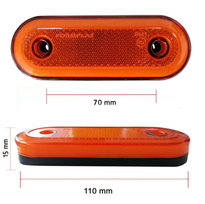 LED Диоден Габарит, Бял, Червен, Жълт, Маркер, Е-Mark, Неон Ефект, 12V-24V /0294