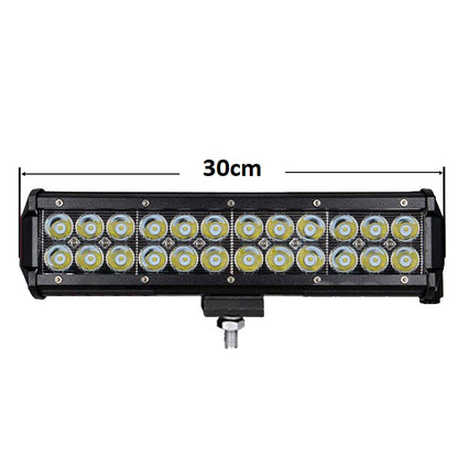30см 7600lm 72W LED Бар, Насочена Spot Светлина, 12V 24V, Регулируемо Долно Захващане