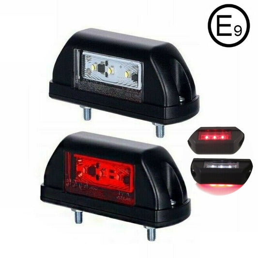 LED  Габарит, 6 SMD Диода, 12V - 24V, За Вертикален Монтаж, Червена и Бяла Светлина, Е-Mark Е9
