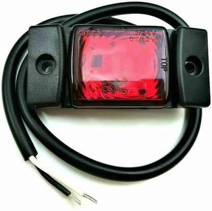 LED Светодиоден Габарит, Маркер, Токос, Червен, Е-Mark, 3 LED, 12V-24V, 7.3 см
