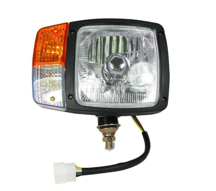 Комплект 2 Броя Кристални Фарове с Кабел, Фар с Mигач, Габарит, За Трактор Багер Комбайн Фадрома Снегорин почистваща техник и др.