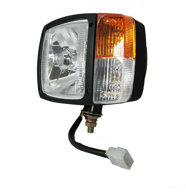 Ляв Кристален Фар с Кабел, Фар с Mигач, Габарит, За Трактор Багер Комбайн Фадрома Снегорин и др.