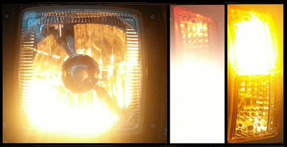 Комплект 2 Броя Кристални Фарове С Букса, Фар с Mигач, Габарит, За Трактор Багер Комбайн Фадрома Снегорин и др.