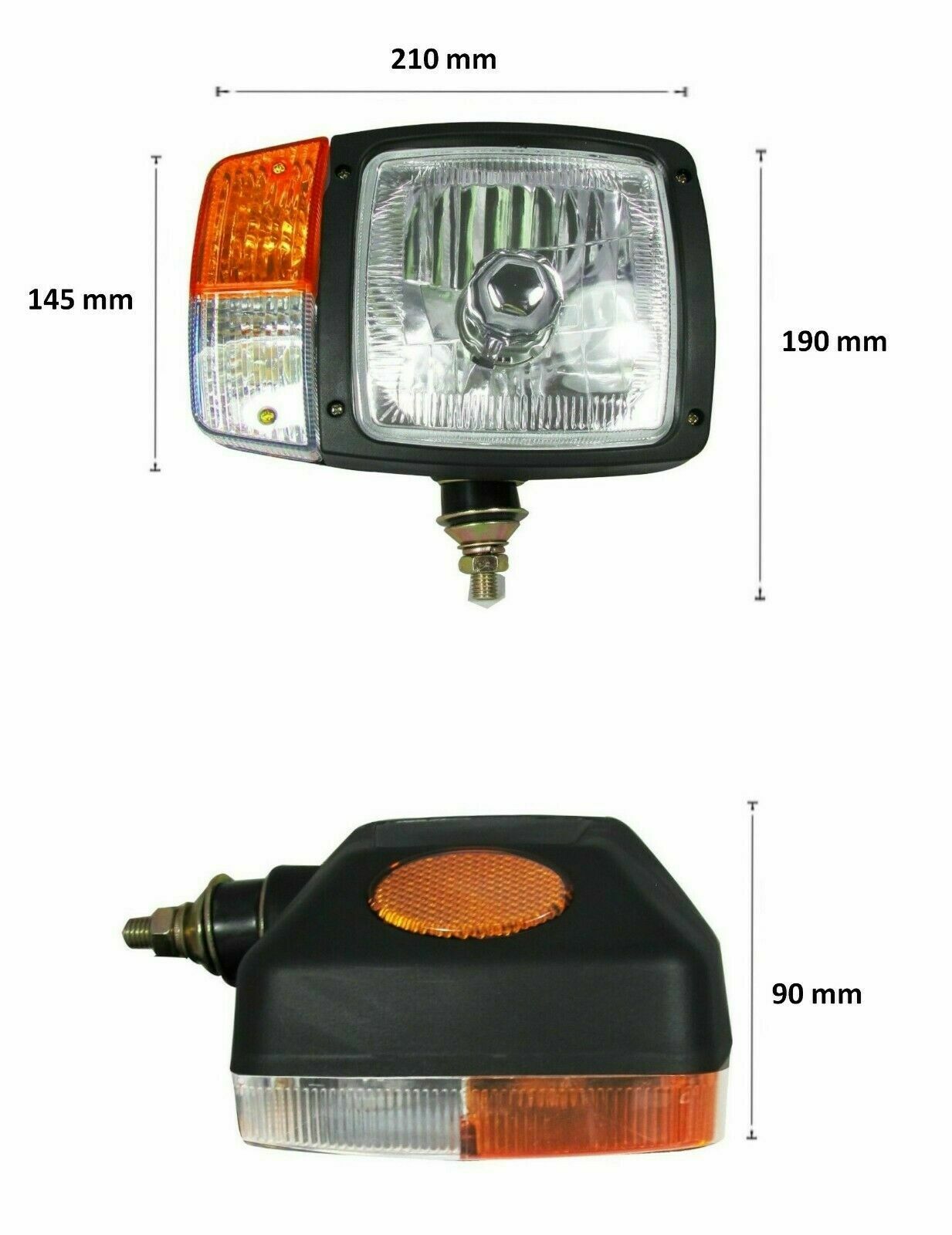 Десен Кристален Фар С Букса, Фар с Mигач, Габарит, За Трактор Багер Комбайн Фадрома Снегорин и др.