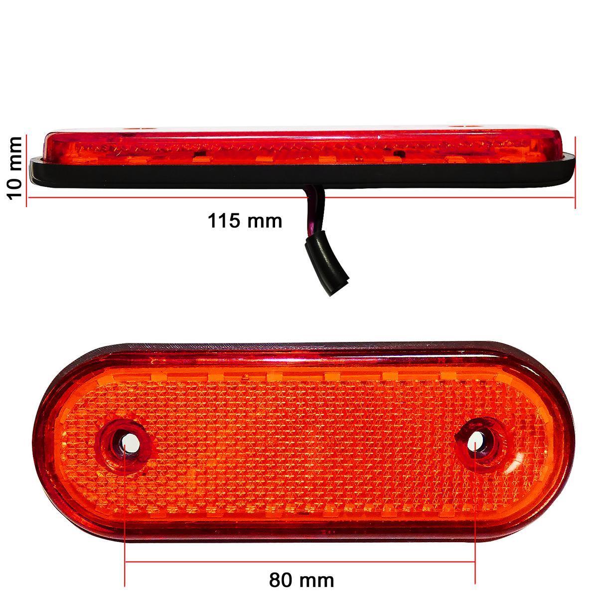 LED Диоден Габарит Със Стойка, Червен или Жълт Цвят, Маркер, 20 Диода, 12V - 24V