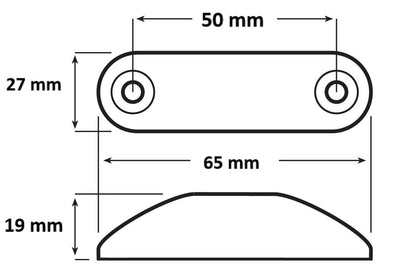 LED Диоден Габарит, Бял, Червен, Жълт, Маркер, 4 SMD Диода, 12V - 24V