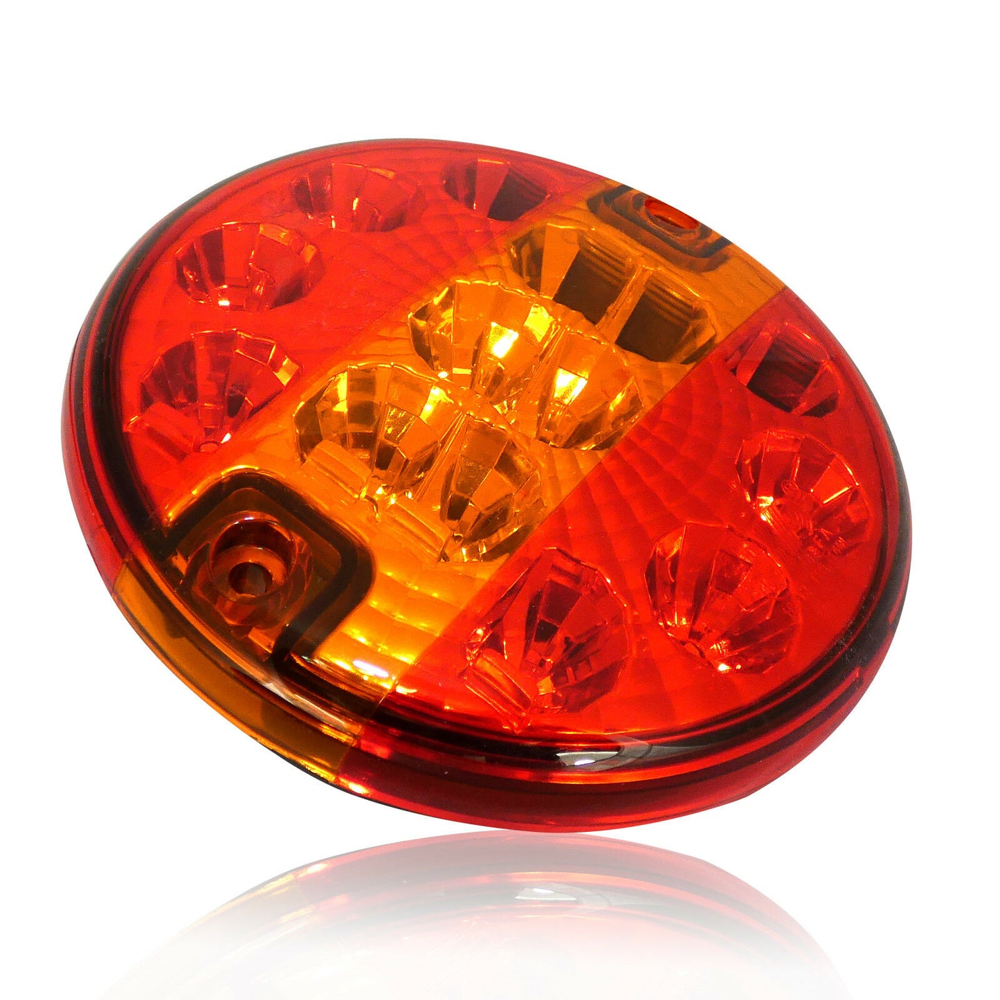 LED  Диоден Стоп Тип Хамбургер, Тънък Slim , Ø14cm, 12V-24V, За Камион, Ремарке, Бус , Каравана, Кемпер