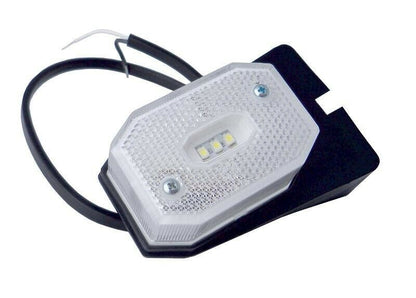 2 Броя LED  Габарит със Стойка, Рефлектор, Бяла Светлина, Маркер, Токос, 12V - 24V, E-Mark E9, За Каравана, Кемпер и др.