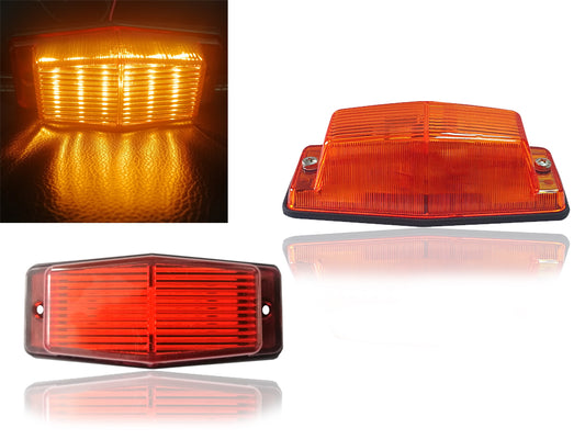 LED  Диодна Сигнална Лампа, Габарит, Мигач, 12 Диода, 130мм, 12V - 24V , Камион , Трактор, Багер, Селскостопански Машини и Др.