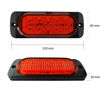 12 LED Аварийна Лампа За Пътна Помощ, Жълта Блиц Светлина, Мигаща!