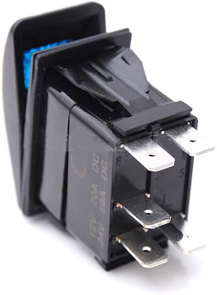 Копче, Бутон, За Вграждане, за Фарове За Мъгла, Халогени, LED  Бар, 12V - 24V, Надпис  FOG LIGHTS , Синя Светлина