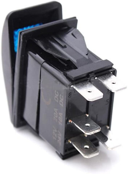 Копче, Бутон, За Вграждане, за Фарове За Мъгла, Халогени, LED  Бар, 12V - 24V, Надпис  FOG LIGHTS , Синя Светлина