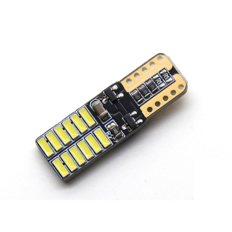 Комплект от 2 броя T10 Led крушки, W5W 4014 24SMD, 12V 24 V, бяла светлина 6000K в блистер
