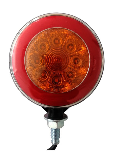 Комплект от 2 броя LED габарит за огледало ОБЕЦИ за камион 12-24V Scania Сканиа Volvo Волво MAN МАН DAF ДАФ Mercedes Мерцедес с ефект Неон Neon в оранжево-червено