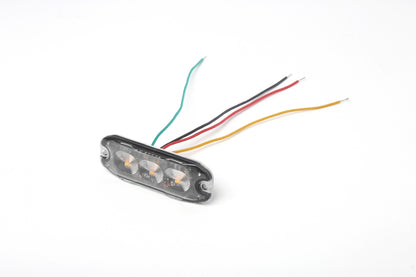 12-24V LED Жълта Аварийна Лампа Блиц Светлина Мигаща За Пътна Помощ Платформа и др. 8W с 4 режима 8х3 cm.
