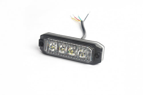 4 LED Жълта Аварийна Лампа Блиц Светлина Мигаща За Пътна Помощ Платформа и др. 12-24V 12W