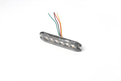 6 LED Жълта Аварийна Лампа Блиц Светлина Мигаща За Пътна Помощ Платформа и др. 10W с 8 режима 8х3 cm. 12-24V