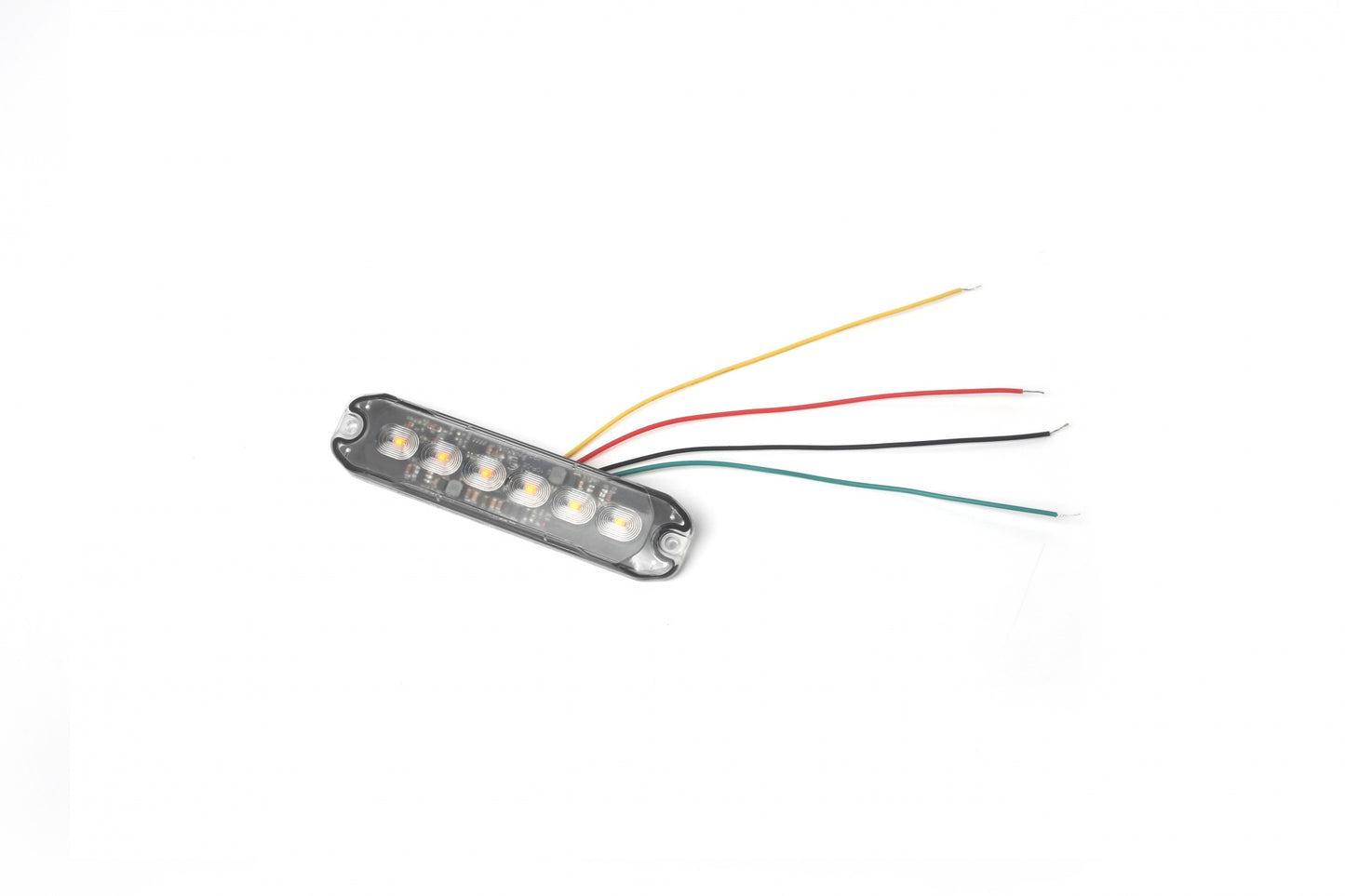 6 LED Жълта Аварийна Лампа Блиц Светлина Мигаща За Пътна Помощ Платформа и др. 10W с 8 режима 8х3 cm. 12-24V