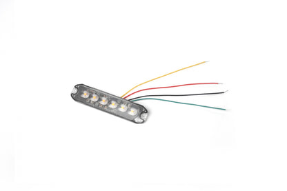 6 LED Жълта Аварийна Лампа Блиц Светлина Мигаща За Пътна Помощ Платформа и др. 10W с 8 режима 8х3 cm. 12-24V