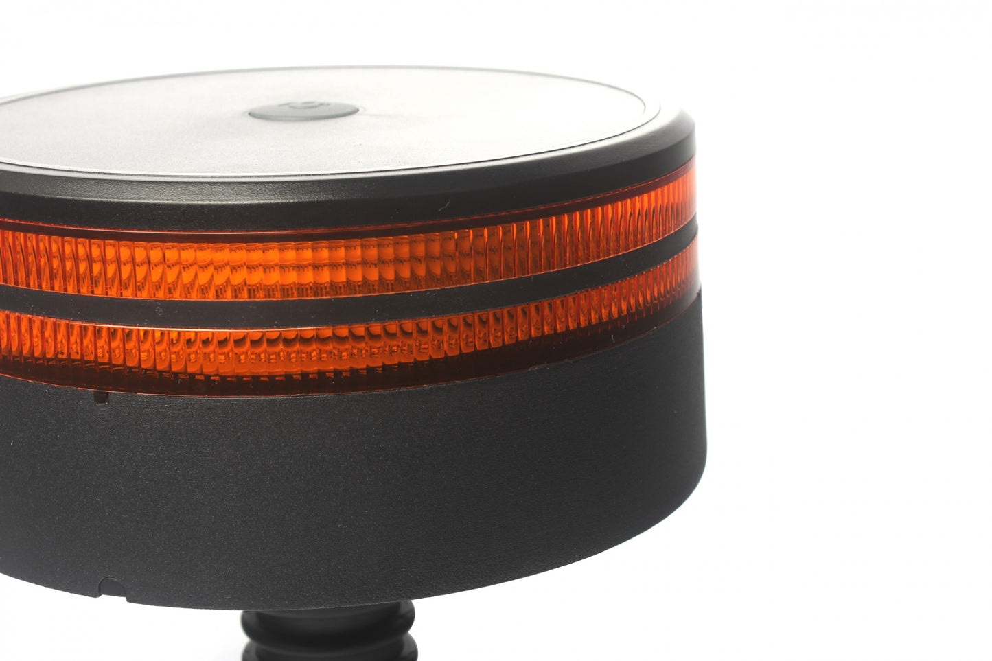 25W LED Аварийна Сигнална Лампа Маяк Буркан Двуредов с 50 Диода Оранжева Жълта 12V - 24V за монтаж на тръба