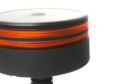 25W LED Аварийна Сигнална Лампа Маяк Буркан Двуредов с 50 Диода Оранжева Жълта 12V - 24V за монтаж на тръба