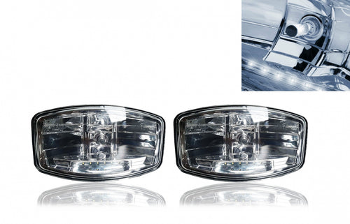 Комплект 2бр халогени, 265mmx161mm, 12V/24V, Крушка H7 + 6 LED диода, E-Mark