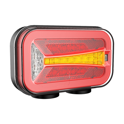 Комплект Безжични Преносими Диодни LED Стопове Wireless с Магнит Неон Neon Ефект 12-24V 165mm х 100mm x 39.5 mm за Ремарке Каравана Платформа и др.