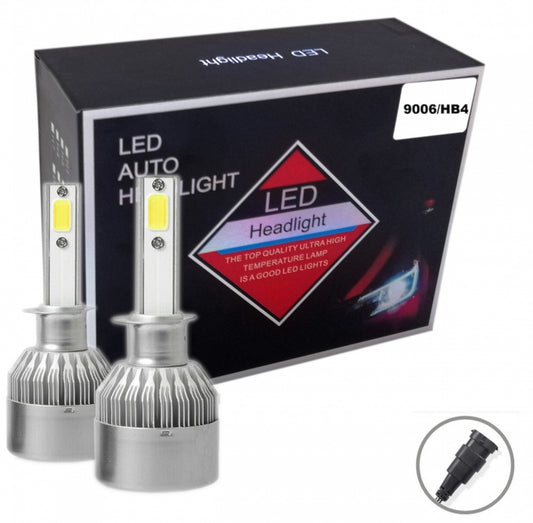 Комплект от 2броя LED диодни крушки за фар халоген HB4 ХБ4 12V 36W