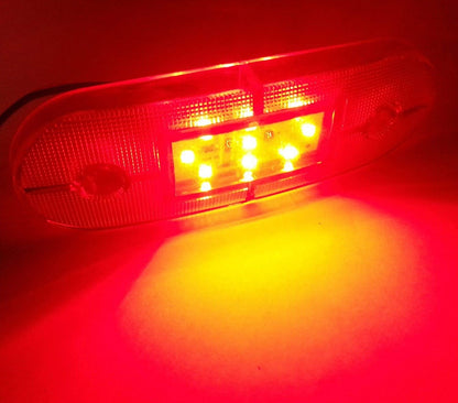 24V LED Червен диоден маркер габарит токос със 9 светодиода за камион ремарке бус ван каравана платформа и др.