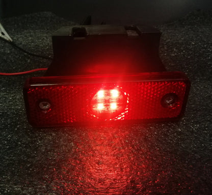 LED Светодиоден Червен Габарит Със Стойка Маркер Водоустойчив 24V за камион бус ван пикап ремарке каравана платформа и др.