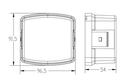 Задна дясна стоп светлина 12V 24V за трактор John Deere Deutz-Fahr Case OEM Джон Диър Кейс 3223264R91 , AT43601 , 4389588