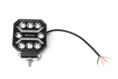 Универсална мощна LED диодна лампа халоген бяла светлина 27W 12V - 24V за камион трактор ролбар АТВ джип земеделски и селскостопански машини и др. 110 x 110 x 37 mm E-mark E9