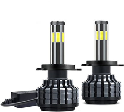 Комплект 360° градуса COB LED Диодни Крушки H4 Х4 12V 80W 16000lm За Фарове Canbus без Грешки къси/дълги