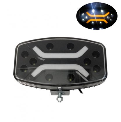 LED Високомощен диоден фар халоген лампа 12V - 24V бяло-жълто за АТВ джип камион трактор земеделски и селскостопански машини и др. 245 x 139 x 70 mm