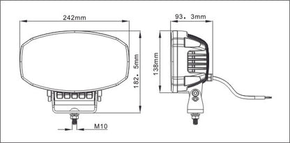 80W LED  Диоден Фар Халоген Лампа С Три Функции Неон Neon Ефект Бяла светлина 5800lm 12V - 24V E-Mark